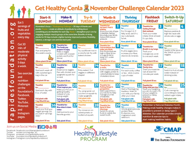 November Challenge: 30 days of Thanks and Planks